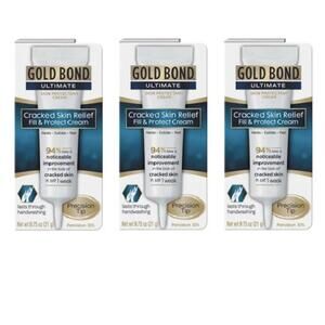 Gold Bond Ultimate Cracked Skin Fill & Protect Cream 0.75 oz 3 Pack Discontinued